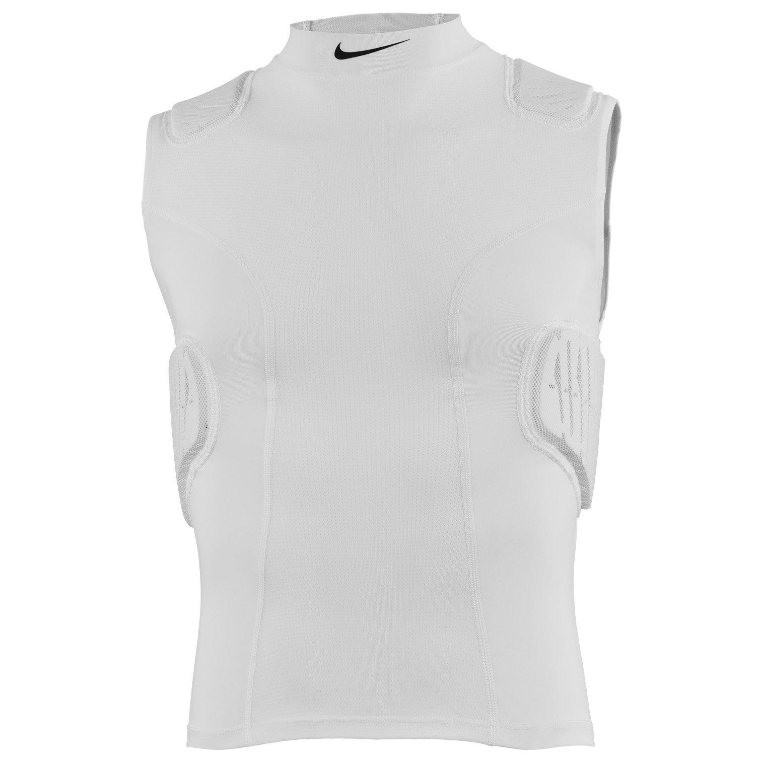 Nike Youth Pro Hyperstrong 2.0 5-Pad Football Shirt - White - WHITE/BLACK